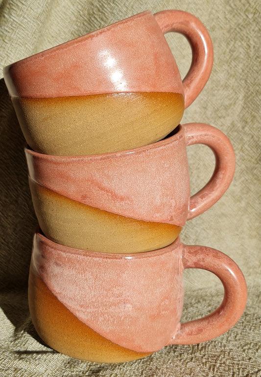 Tickled Pink Mugs - Cappuccino style